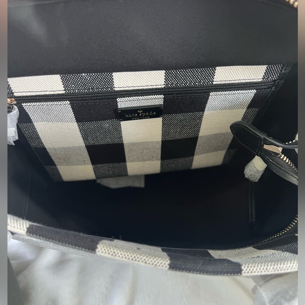 Kate Spade Gingham Black and White Tote - Picture 11 of 11